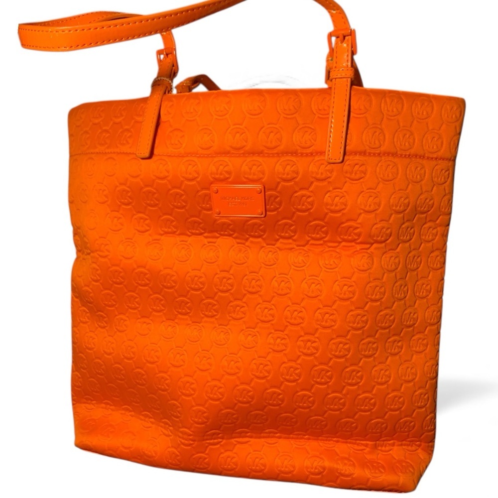 Michael Kors Tangerine Embossed Neoprene Tote Bag (item#20012)